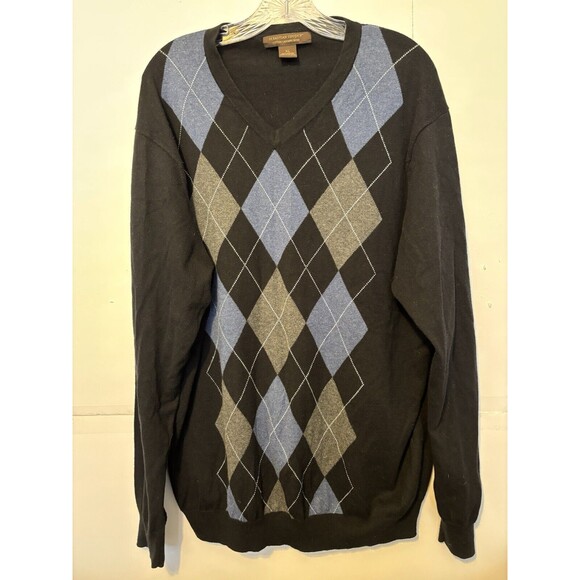 Black Modern grampa Fit Cotton Cashmere Knit sweater sz XL by Sebatian Cooper - Picture 1 of 8